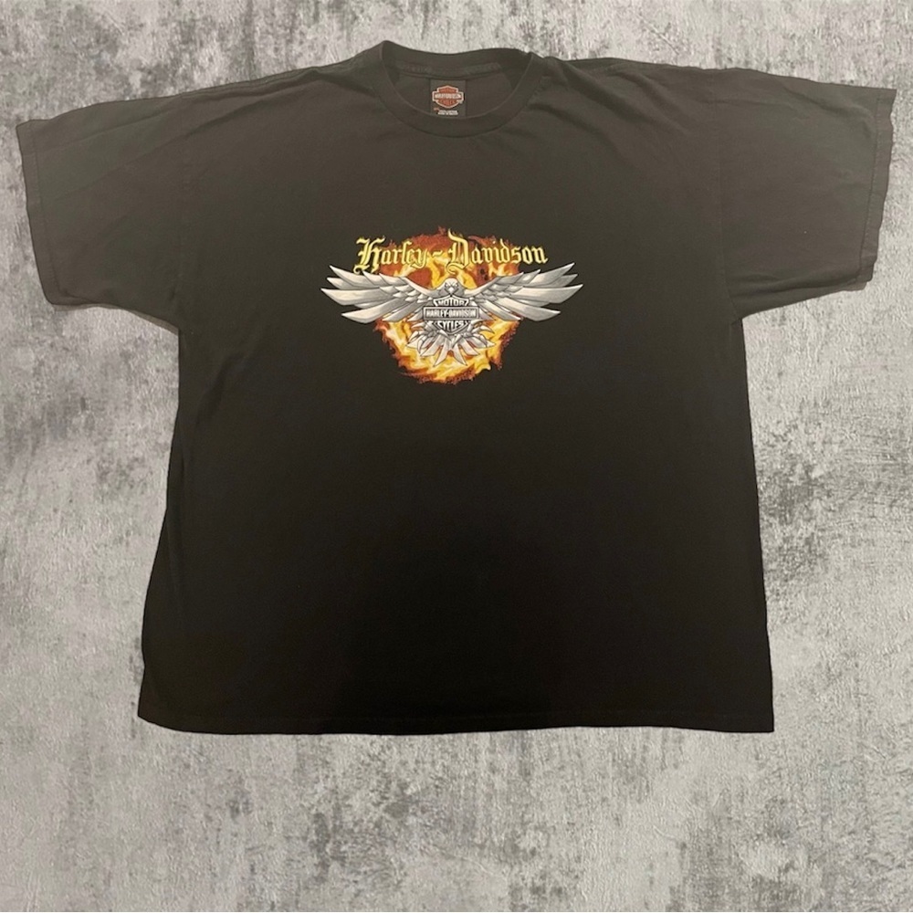 Harley Davidson vintage black graphic t shirt sz  2XL​